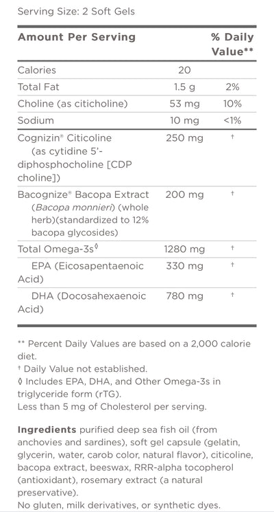 Focus Support (60 Caps) ~ Omega 3’s