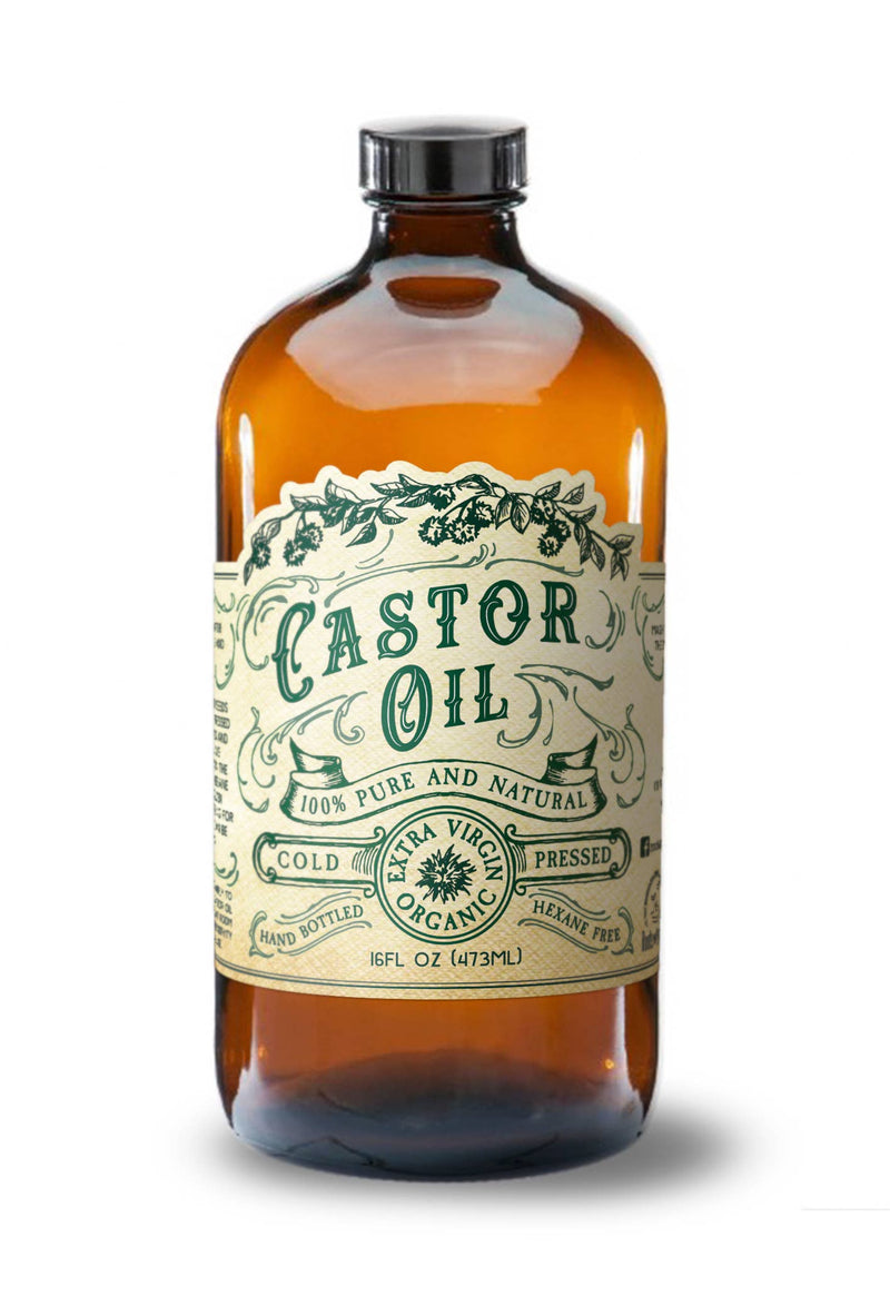 Organic Cold Pressed Castor Oil Hexane Free USA bottled