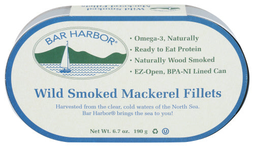 Wild Smoked Mackerel Fillets 6.7 oz. cans