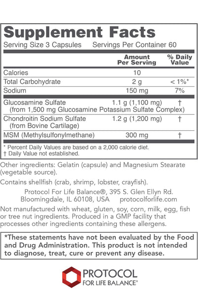 Glucosamine and Chondroitin + MSM