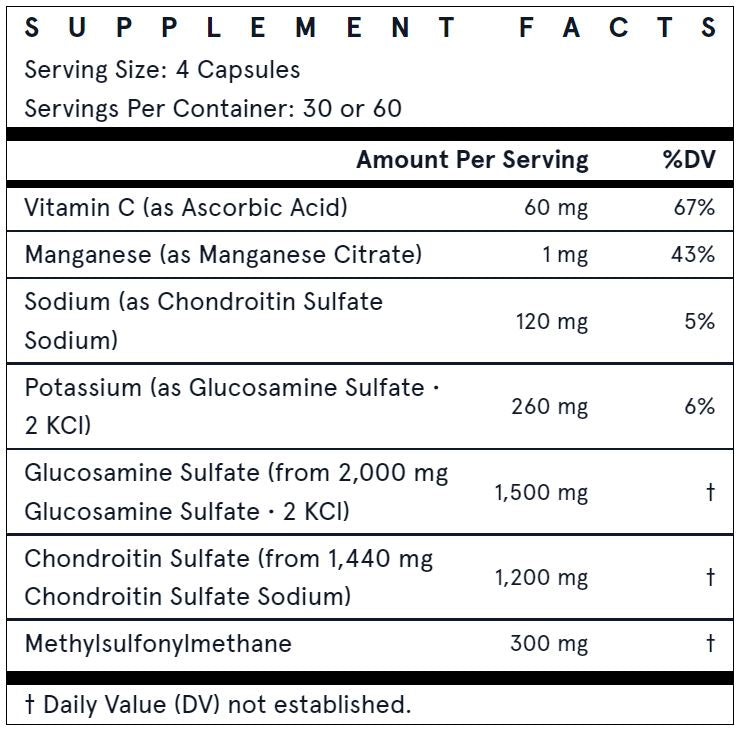 Glucosamine + Chondroitin + MSM