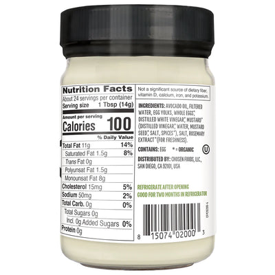 Classic Avocado Oil Mayo 12oz Glass Jar