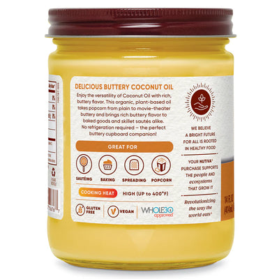 Nutiva Organic Coconut Oil with Butter Flavor