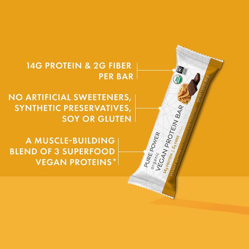 Mercola Peanut Butter & Chocolate Protein Bar ~ Organic Vegan