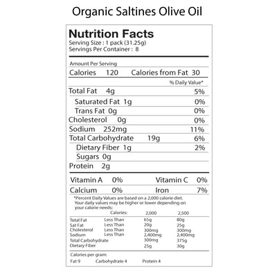 Organic Saltine Crackers with Olive Oil