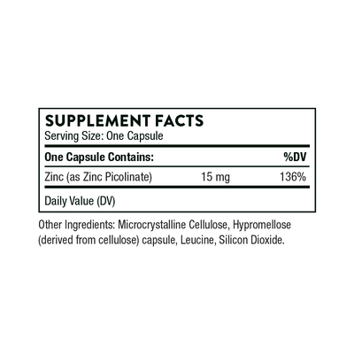 Zinc Picolinate 15mg (60 caps)