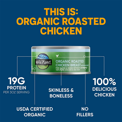Wild Planet ~ Organic Roasted Chicken ~ 5oz. Canned