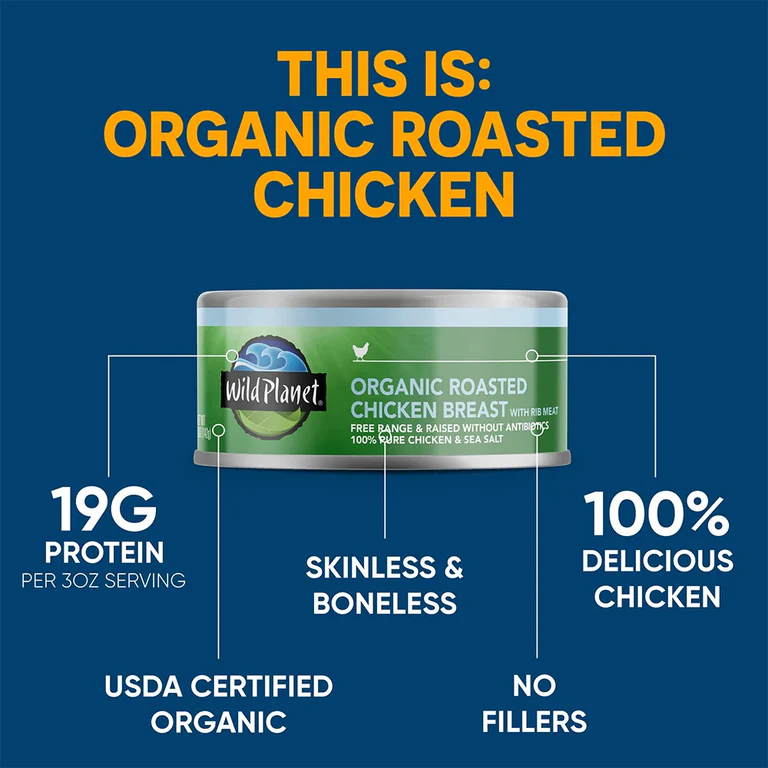 Wild Planet ~ Organic Roasted Chicken ~ 5oz. Canned
