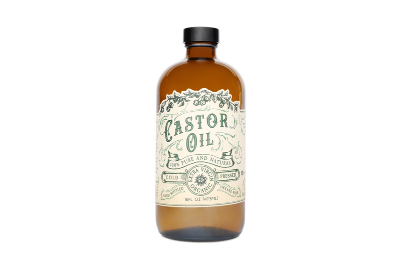 Organic Cold Pressed Castor Oil Hexane Free USA bottled