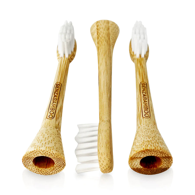 3PK Replacement BAMBOO Brush Heads (Philips Sonicare Click-On Handle Compatible)