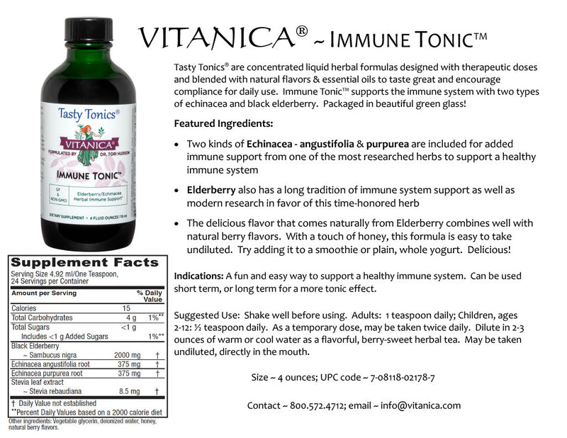 Immune Tonic™ ~ Elderberry/Echinacea Berry Immune Support ~ 4 ounces