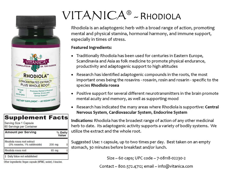 Rhodiola ~ Rhodiola Extract Plus (Special Order)