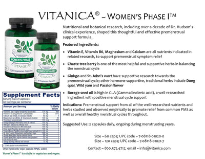 Women’s Phase I™ ~ Premenstrual Support