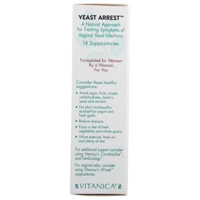 Yeast Arrest® ~ Homeopathic Vaginal Suppositories